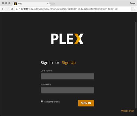 plex log in.